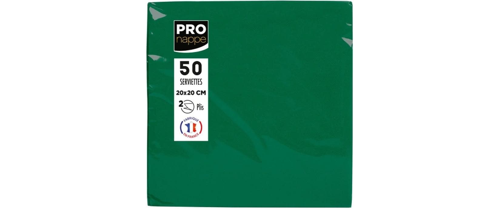 PRO nappe Cocktail Servietten 20x20 cm 50 Stk, Grün, 2-lagig, Papier