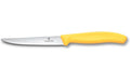 Victorinox Classic Steak/Pizzamesser gelb 11cm, Wellenschliff