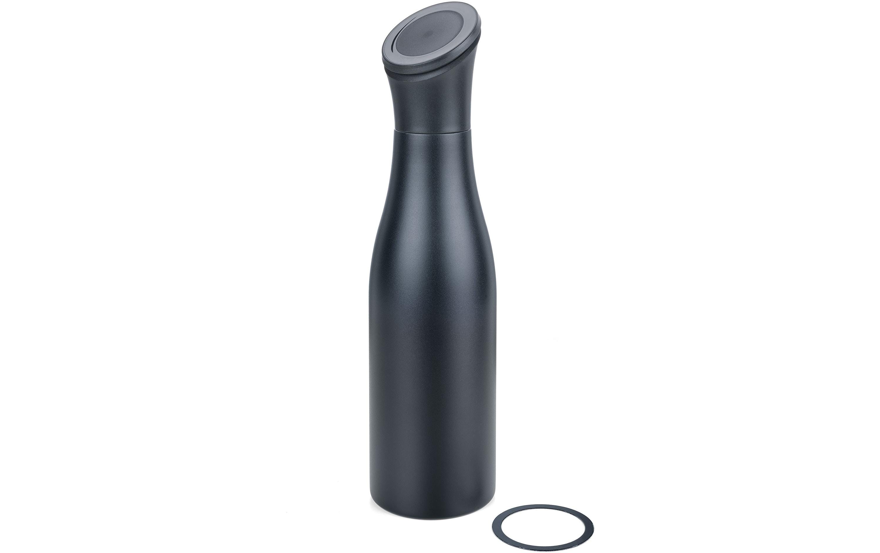 Troika Thermoflasche mit MagSafe schwarz 550ml, Doppelwand-Isolierung, 3M Kleber