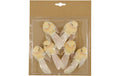 Chalet Federvögel 6 Stück 6x3x9cm sand/braun