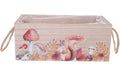 Chalet Pflanzengefäss Herbstwald 25x12x10cm natur/rot
