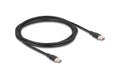 Delock USB-Kabel C-C, 2.5m, Silikon Kabel schwarz, USB 2.0, 60W, PD 3.0