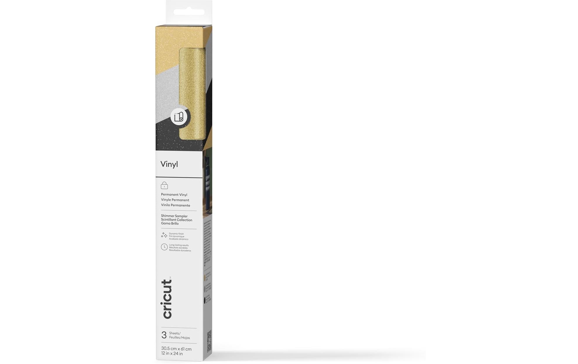 Cricut Vinylfolie Permanent Musterpack Glanz klassisch, 3 Bögen à 30.5 x 61 cm