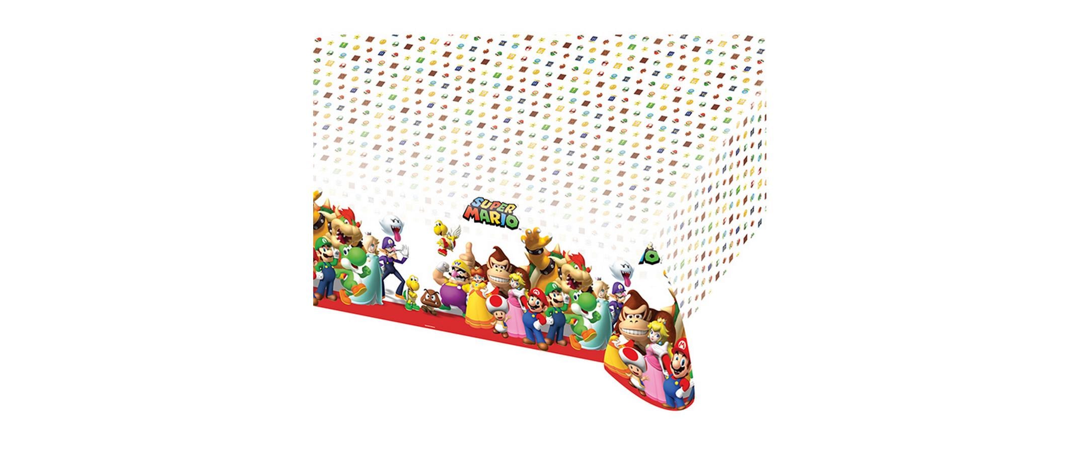 Super Mario Tischdecke 120 x 180 cm, Papier