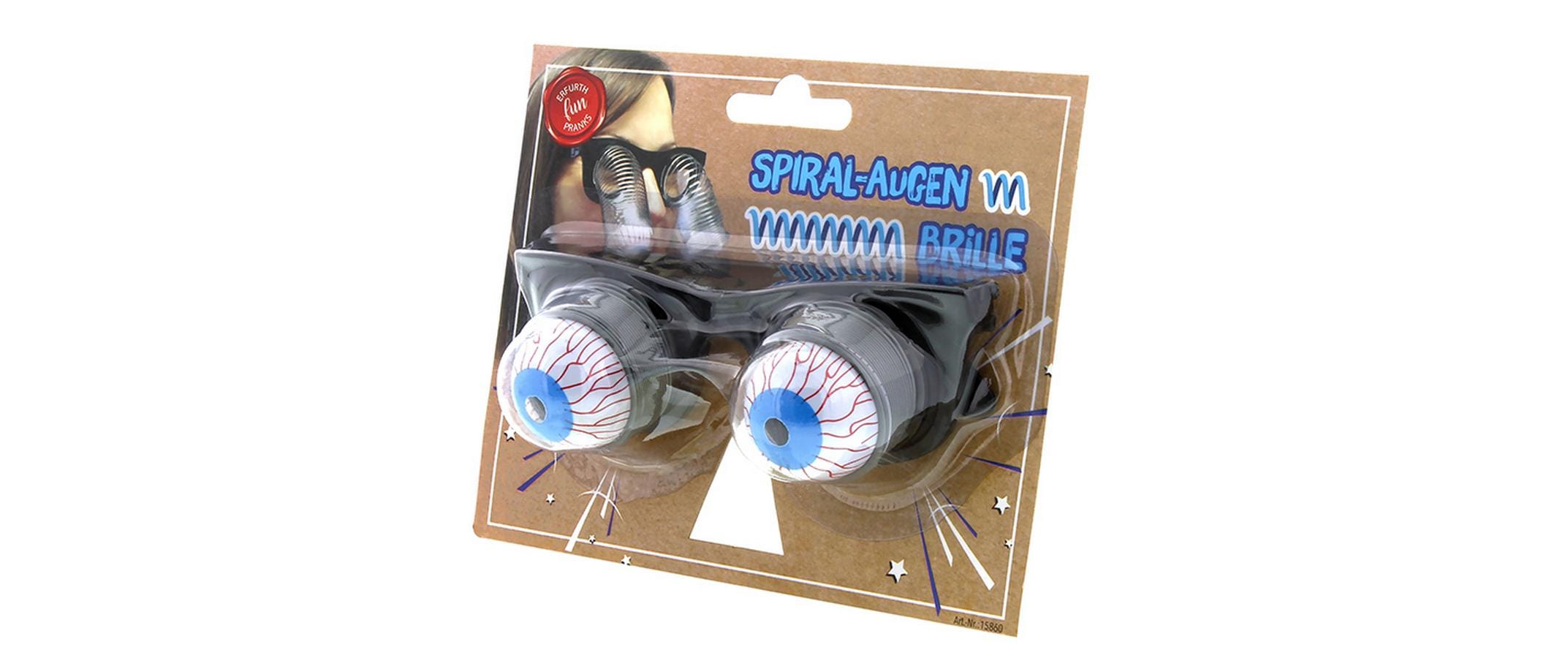 Halloween Schockbrille mit Spiralaugen