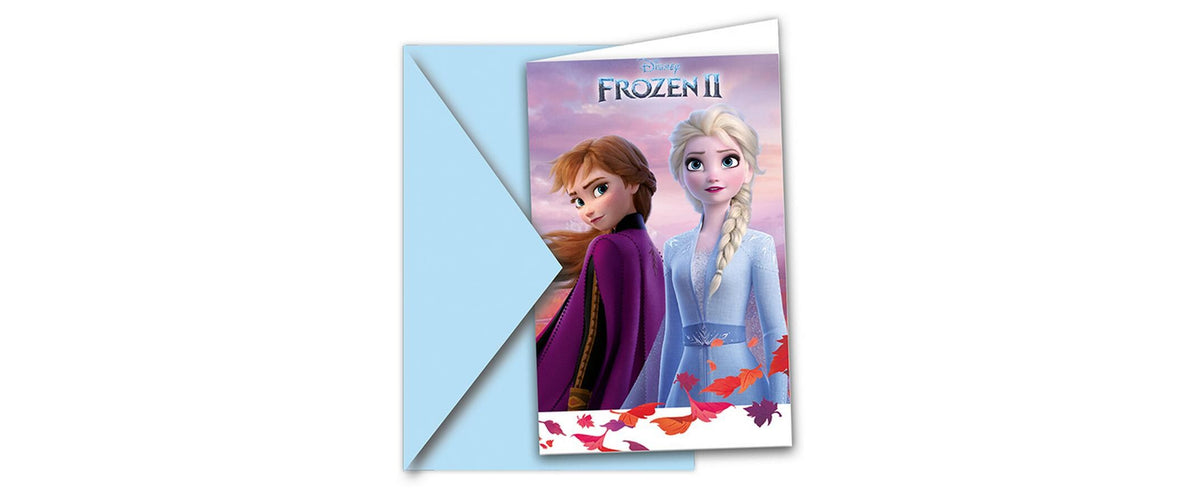 Frozen Karte 14 x 9 cm, 6 Stk, mit Umschlag, Papier