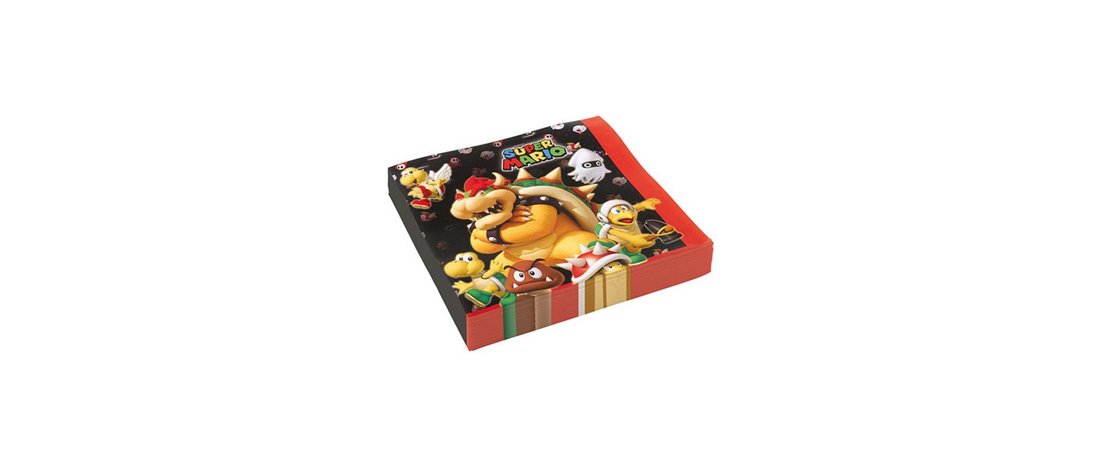 Super Mario Servietten 33 x 33 cm, 20 Stück, Papier, 2-lagig