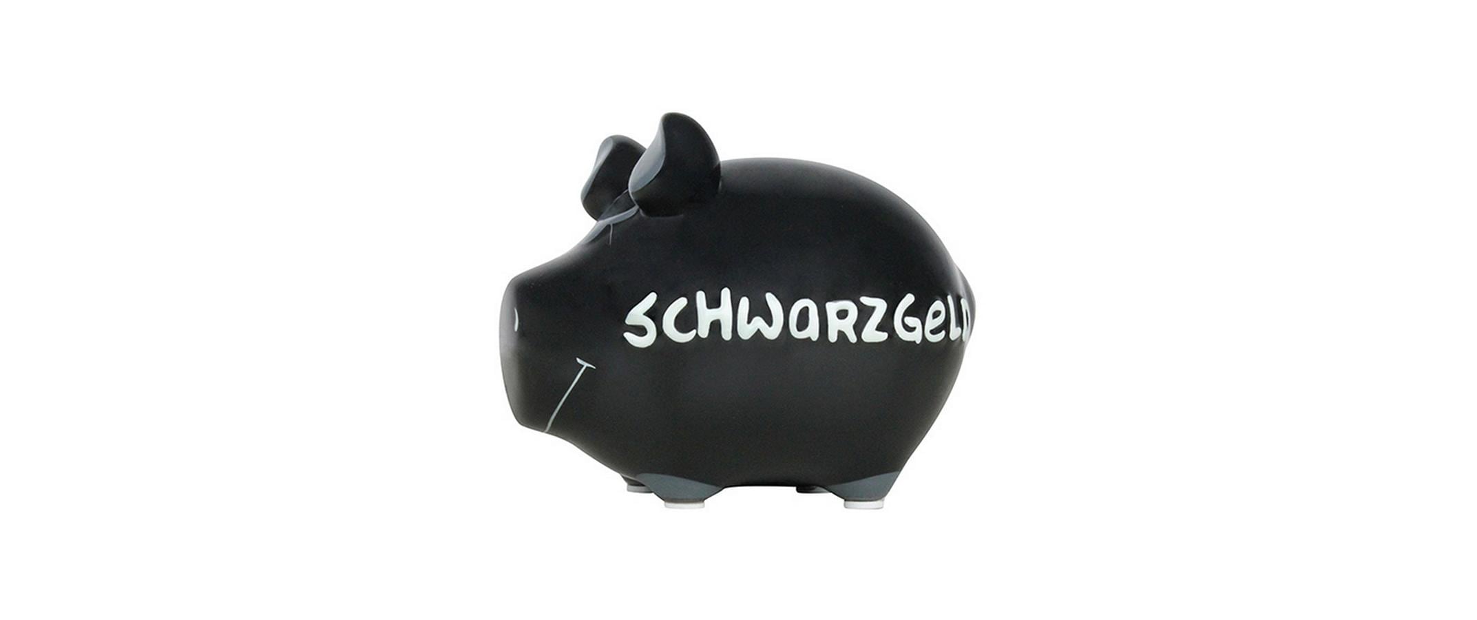Sparschwein Schwarzgeld 12.5x9x9cm