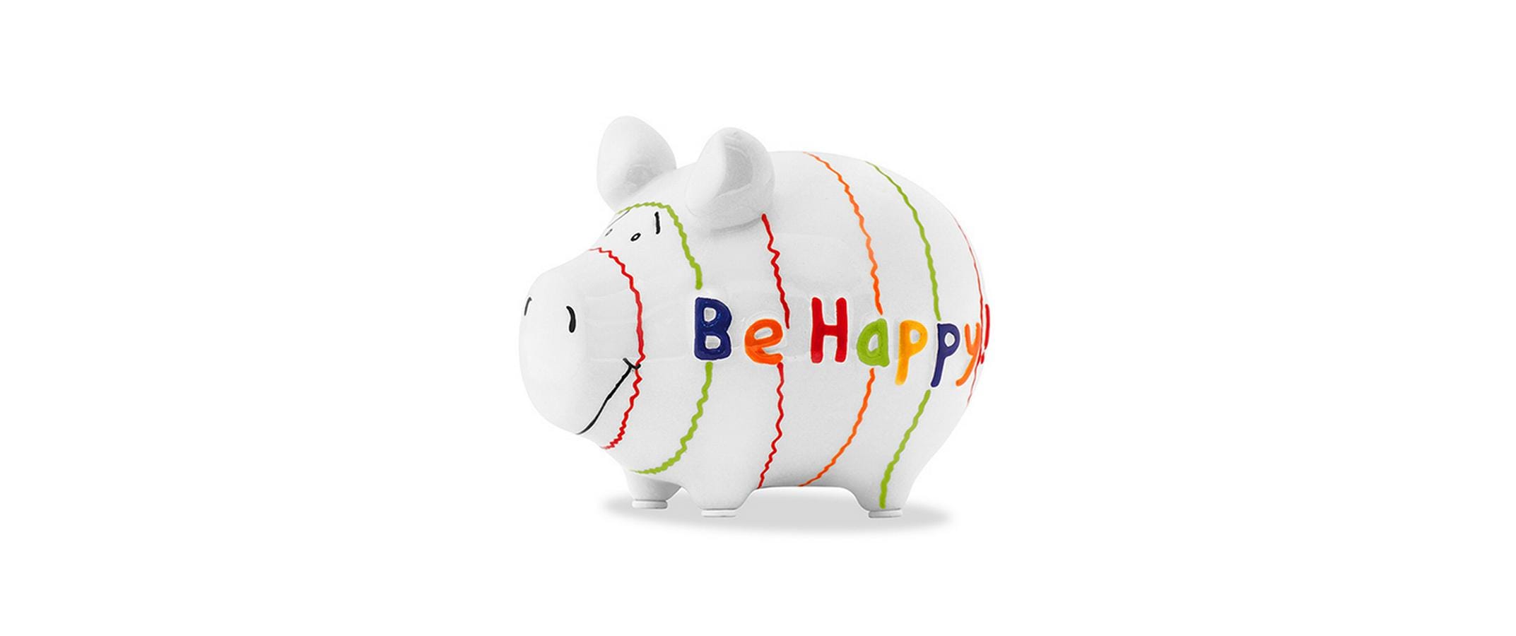 Sparschwein Be Happy 12.5x9x9cm