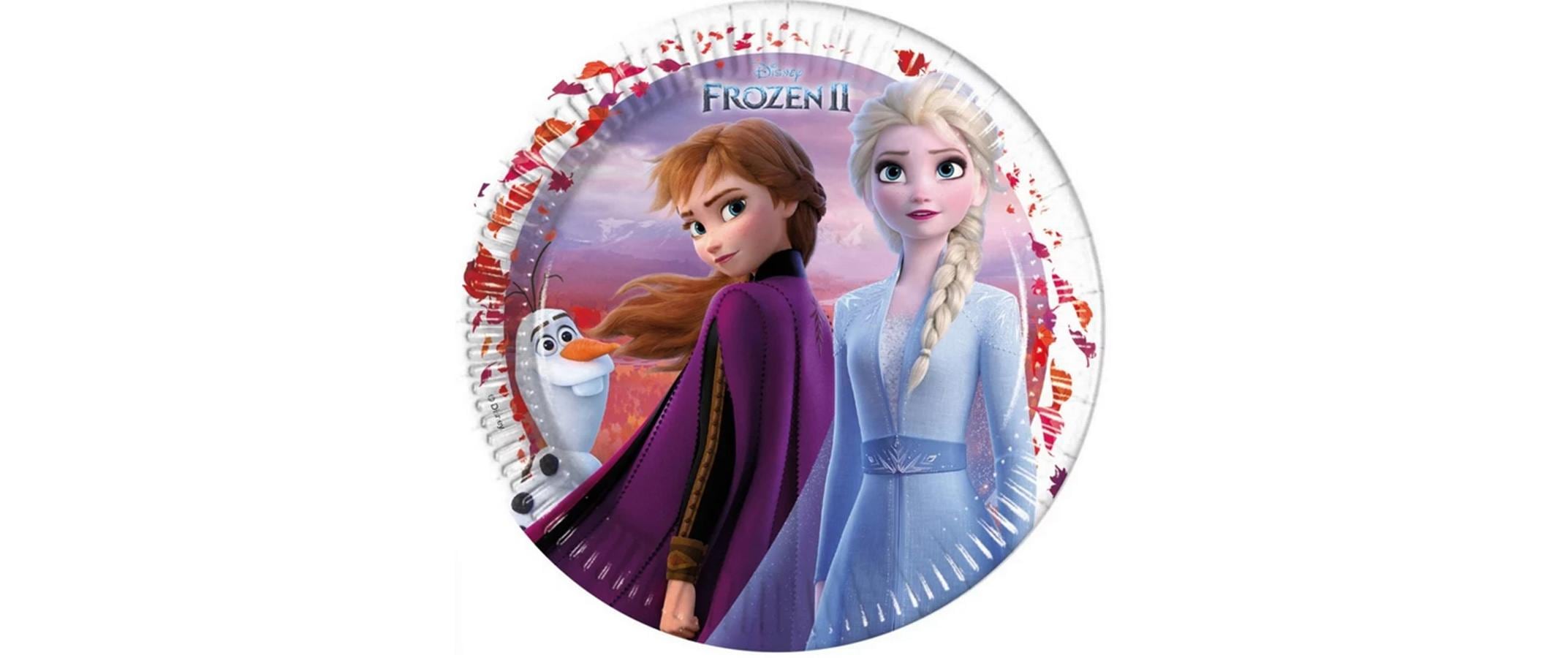 Frozen Pappteller D: 23 cm, 8 Stück, Papier