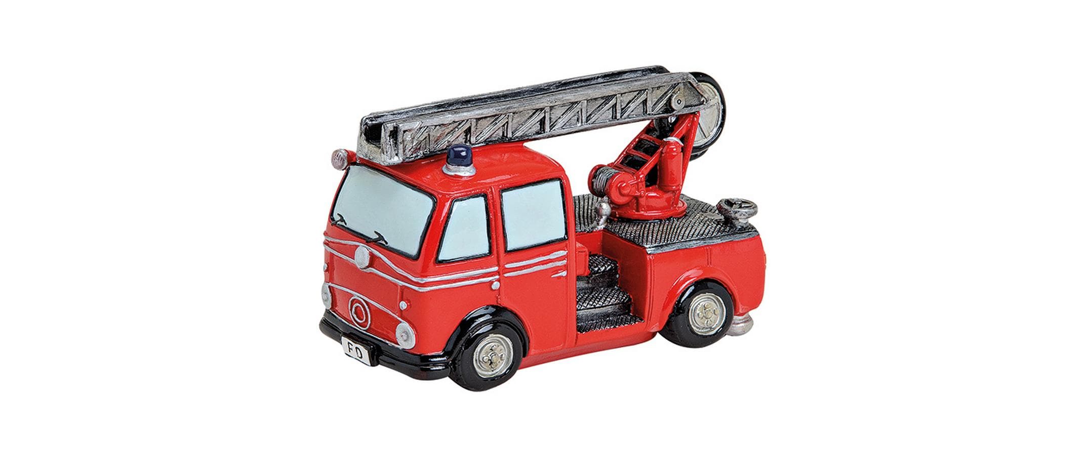 Spardose Feuerwehrwagen aus Poly B16xT8xH10cm