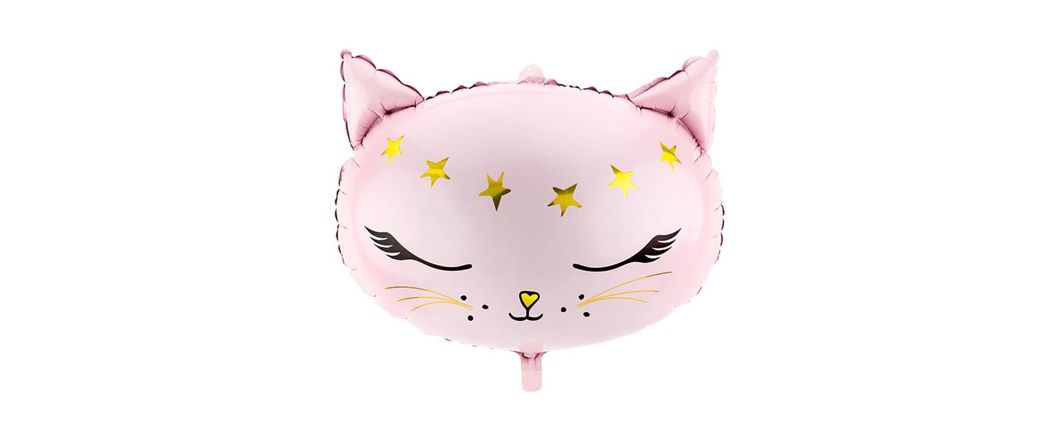 Partydeco Folienballon Katze rosa, 48 x 36 cm