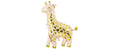 Partydeco Folienballon Giraffe creme/gold, 100 x 120 cm