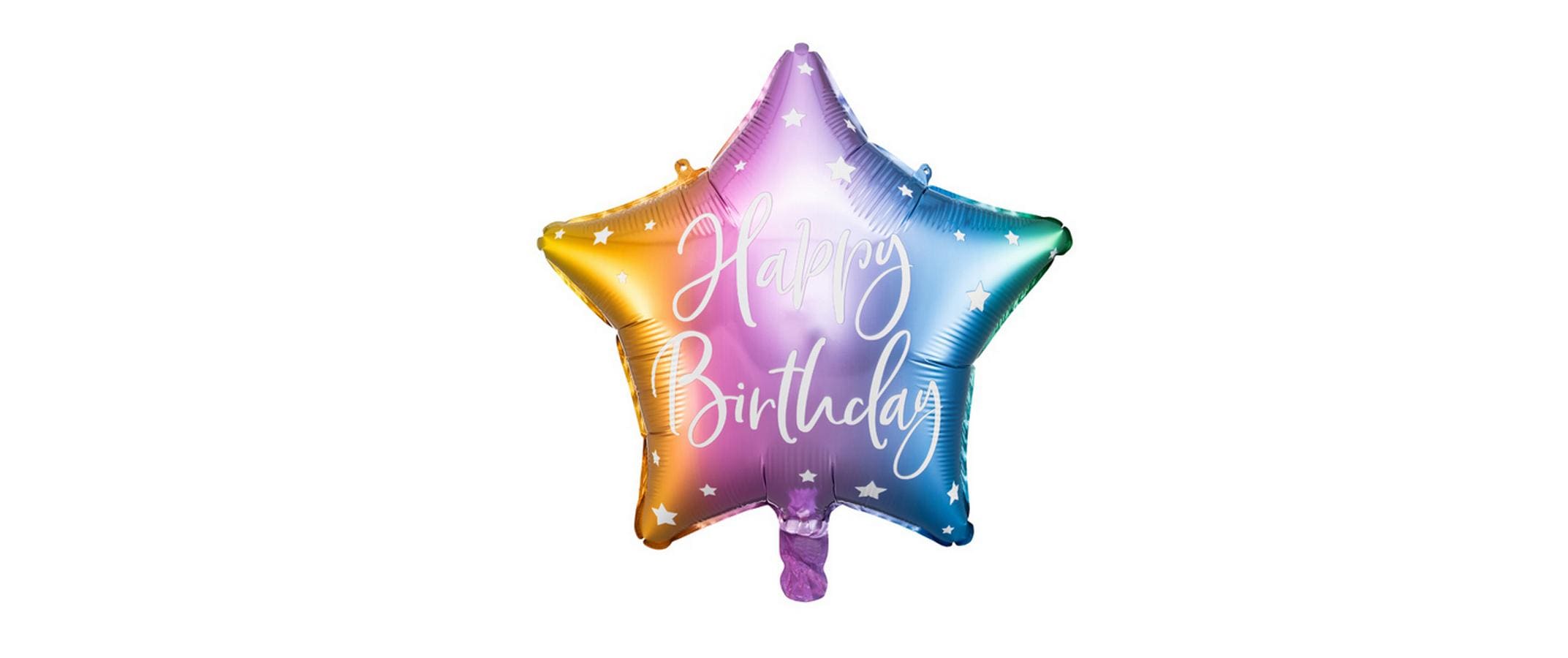 Partydeco Folienballon Happy Birthday farbig, 40 cm