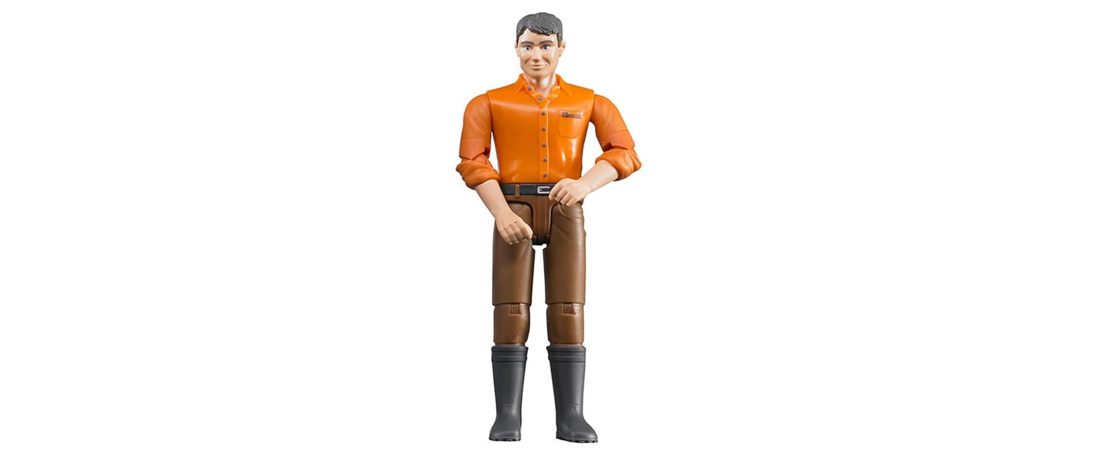 Bruder Spielwaren Mann braune Hose Mann mit hellem Hauttyp/brauner Hose