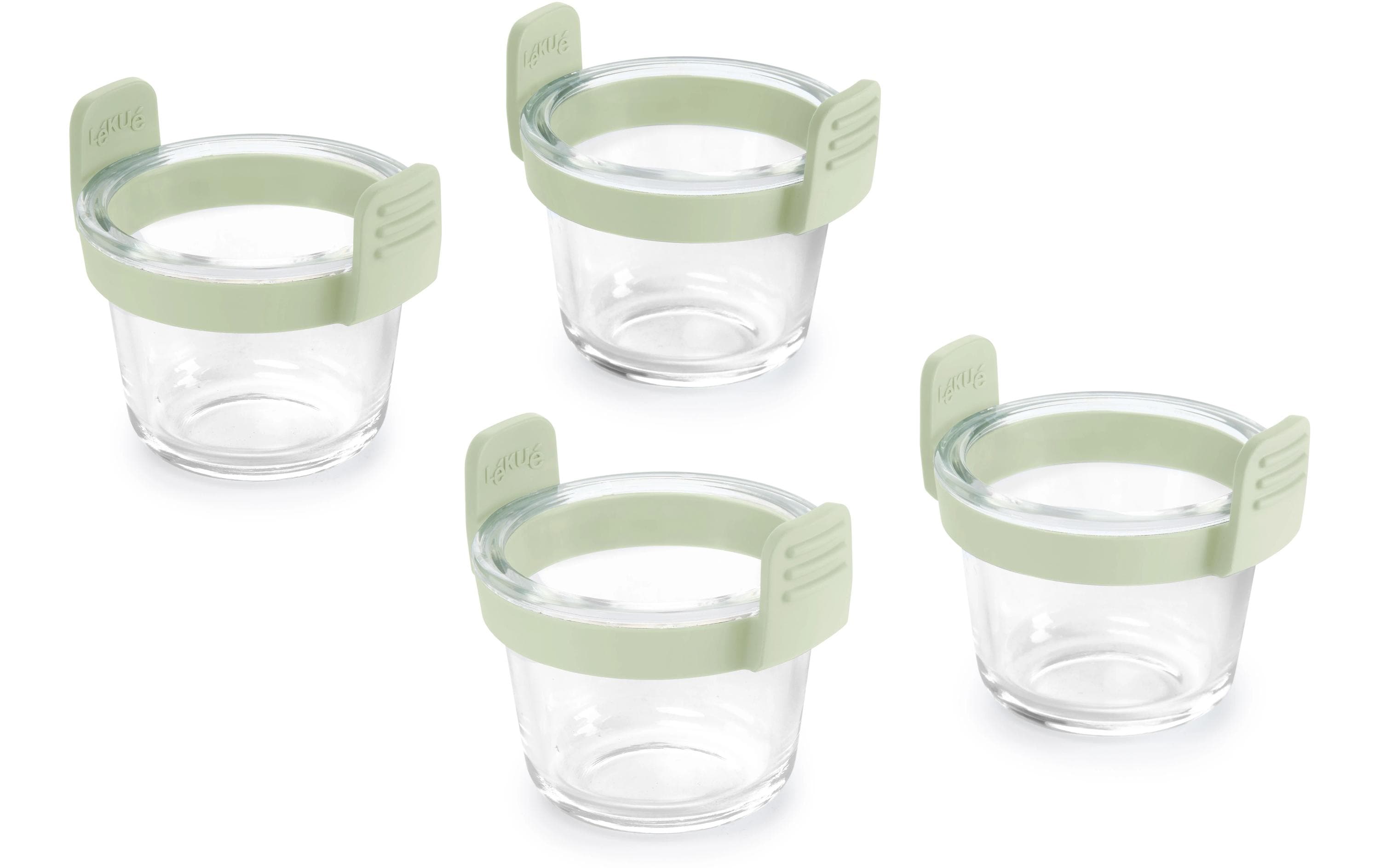 Lékué Glasbehälter für Air Fryer Mini Cups, 4 Stück