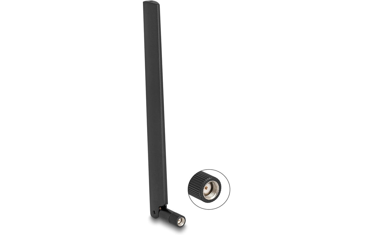 Delock WLAN Antenne, 3-6dBi, WiFi 6 RP-SMA, Dualband 2.4 Ghz 5Ghz, Kippgelenk
