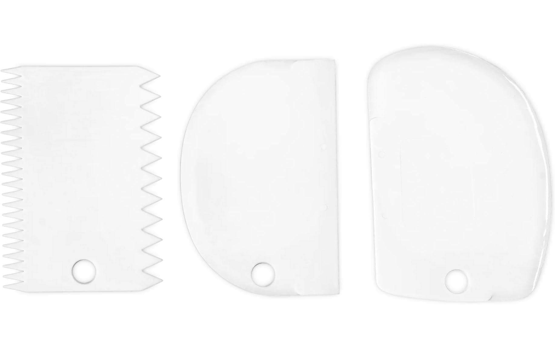 STÄDTER Teigkarten Set 3-teilig 11-12.5 cm weiss