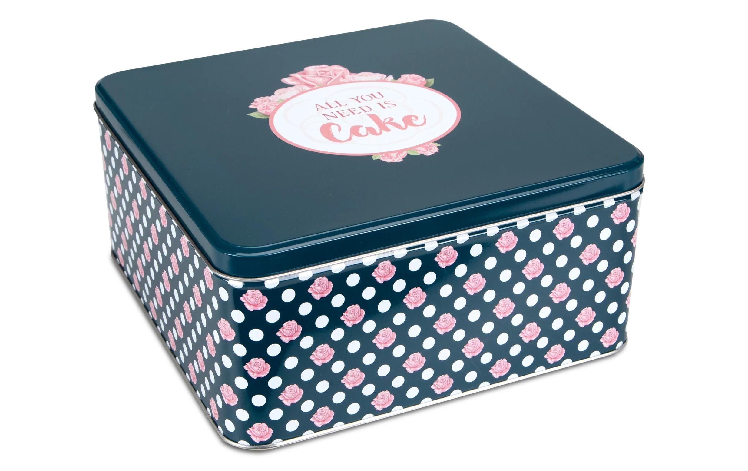 STÄDTER Gebäckdose All you need is Cake 21x21x10 cm bunt eckig