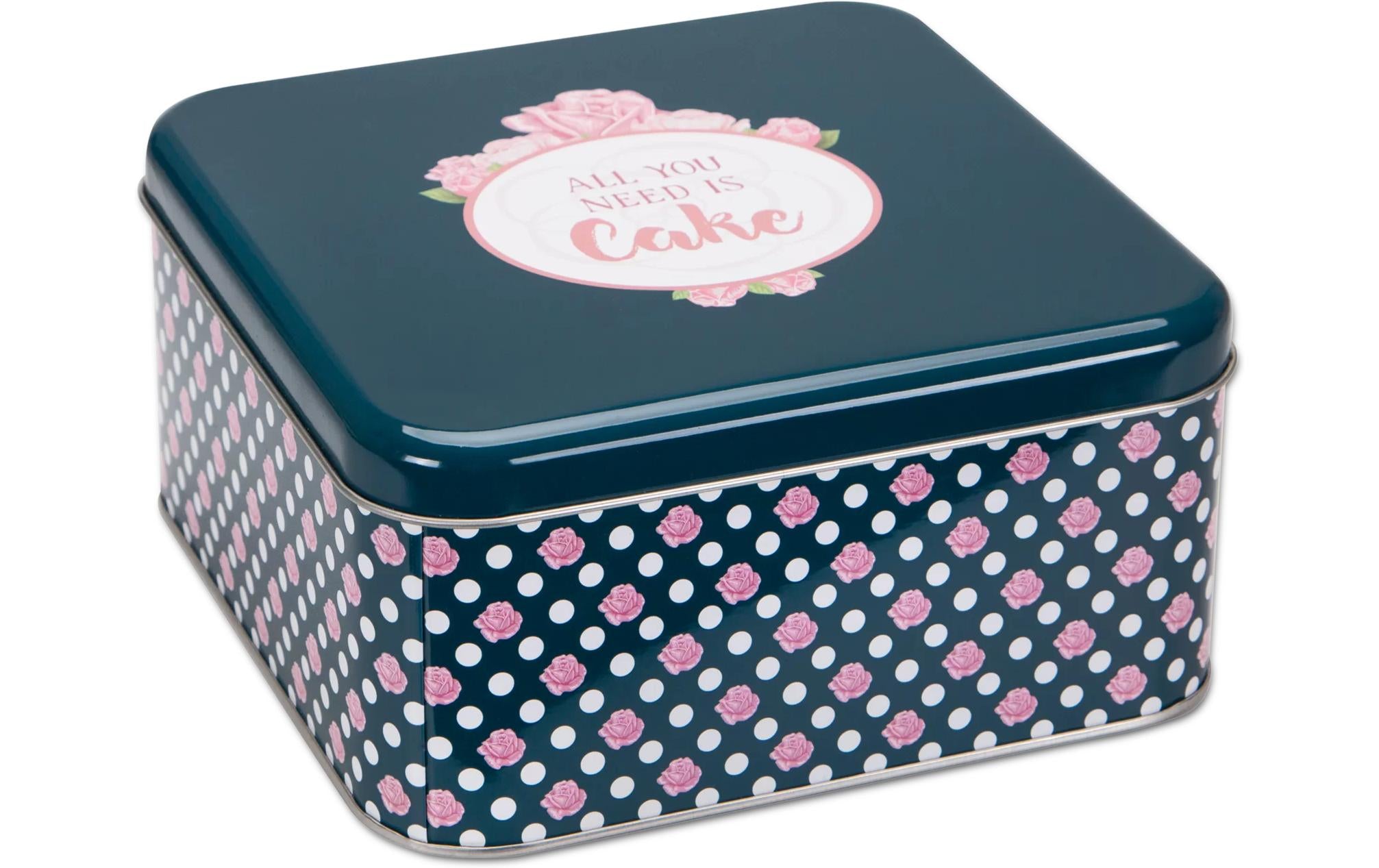 STÄDTER Gebäckdose All you need is Cake 16.5x16.5x8 cm bunt