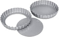 STÄDTER Tarteform mit Hebeboden 2er Set ø 12x1.8 cm silber