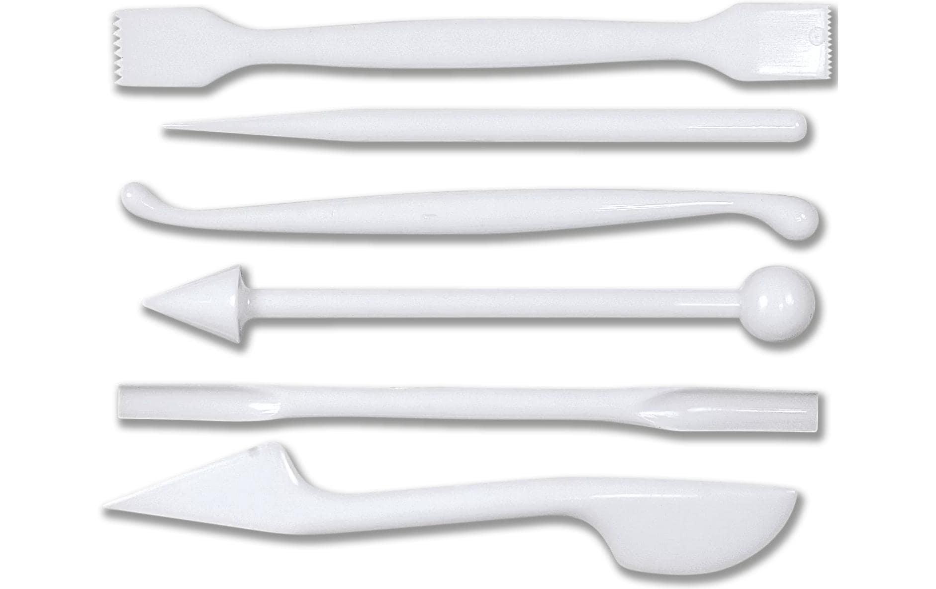 STÄDTER Modellierwerkzeug Profi Set 14 cm weiss 6-teilig