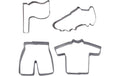 STÄDTER Ausstecher Set Fussball-Fieber 4-teilig 6-8 cm
