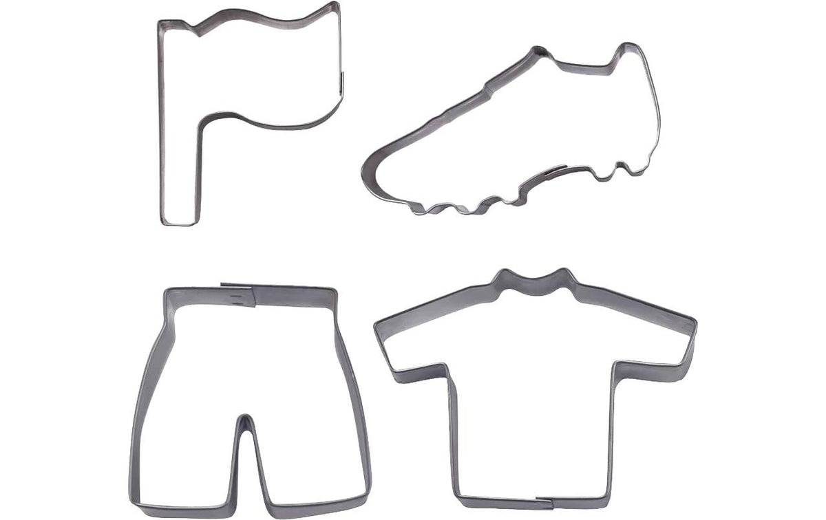 STÄDTER Ausstecher Set Fussball-Fieber 4-teilig 6-8 cm