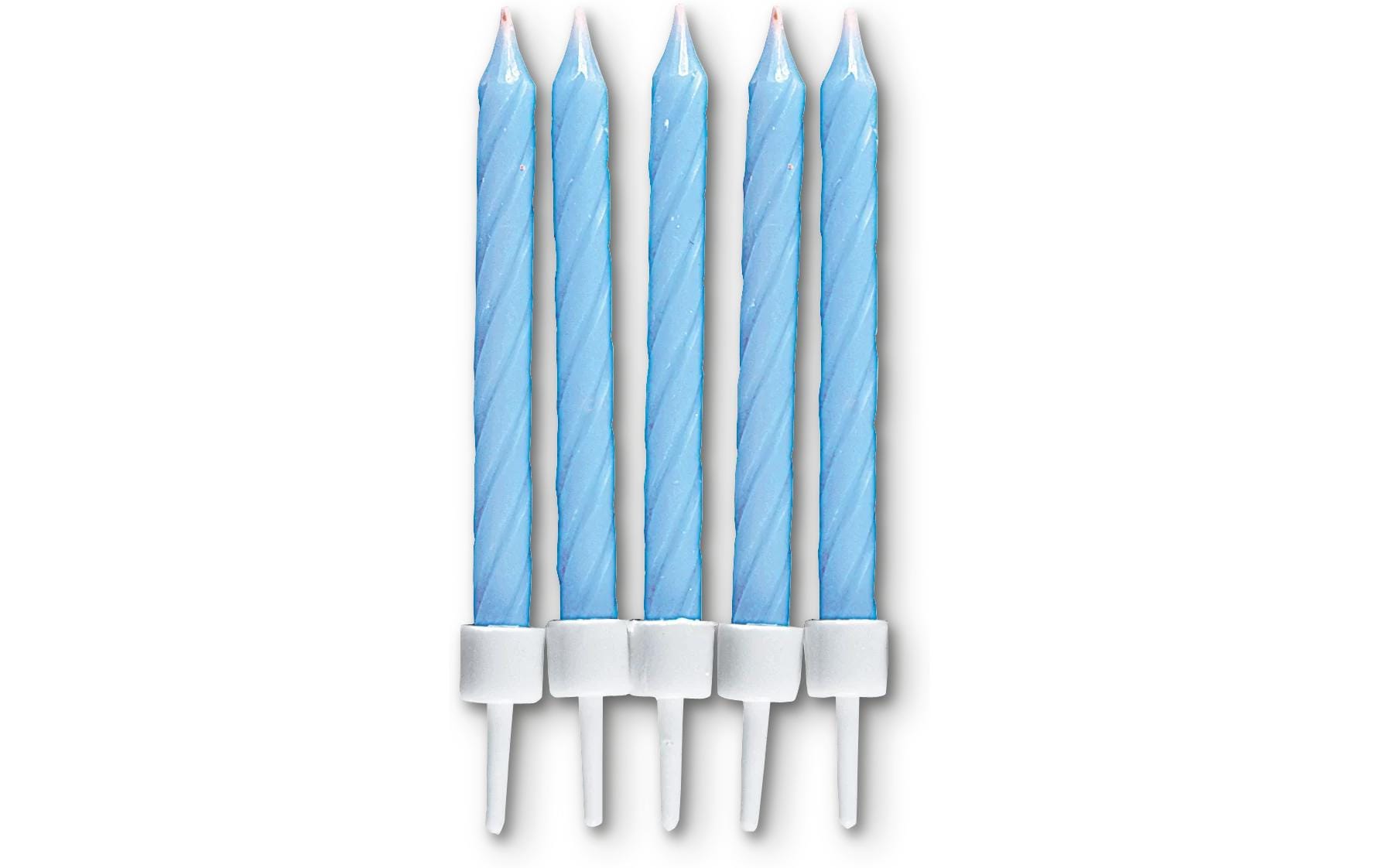 STÄDTER Geburtstagskerzen 7.5 cm Mit Halter 10 Stk. hellblau