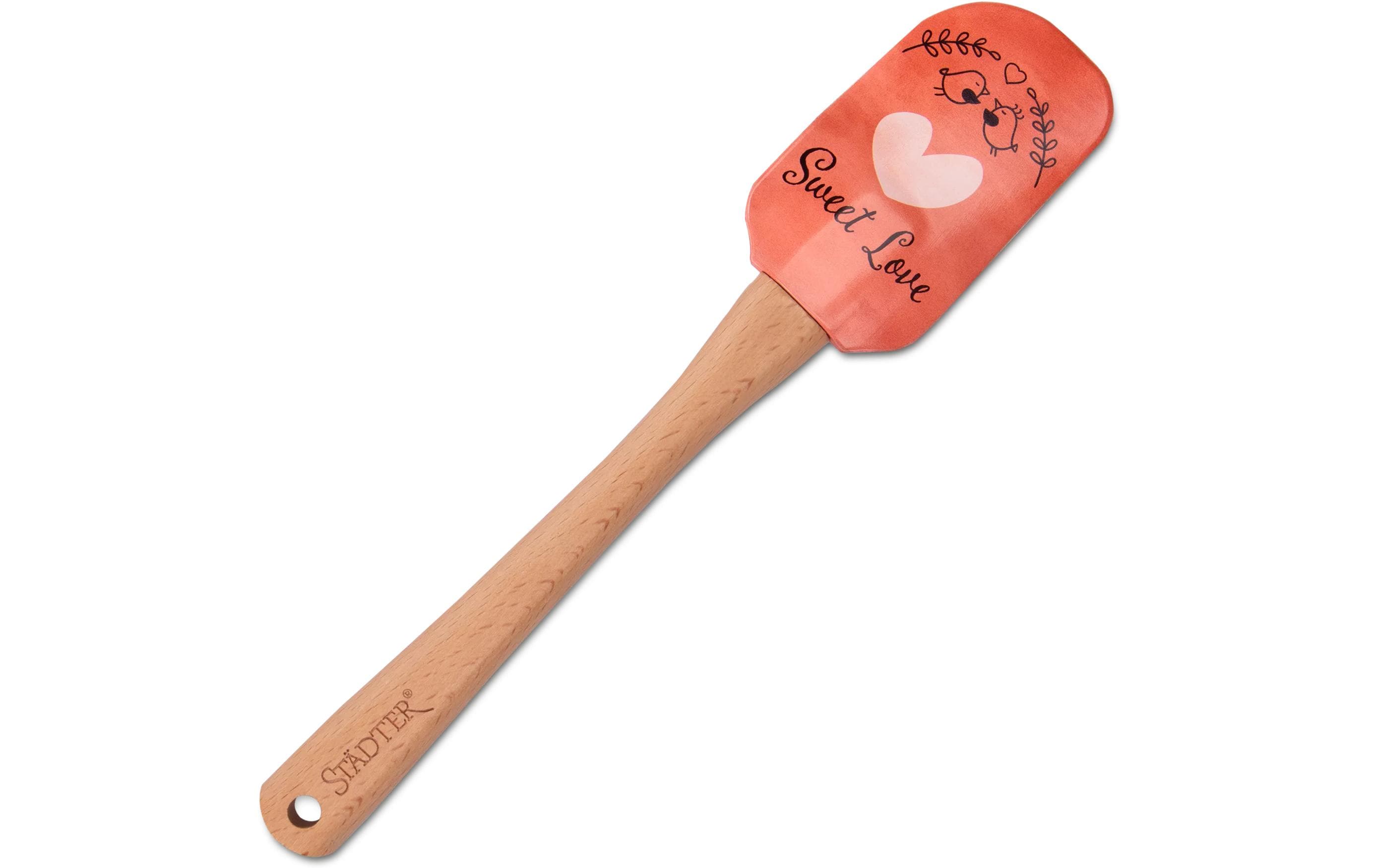 STÄDTER Teigschaber Sweet Love 25 cm, Holz/Silikon