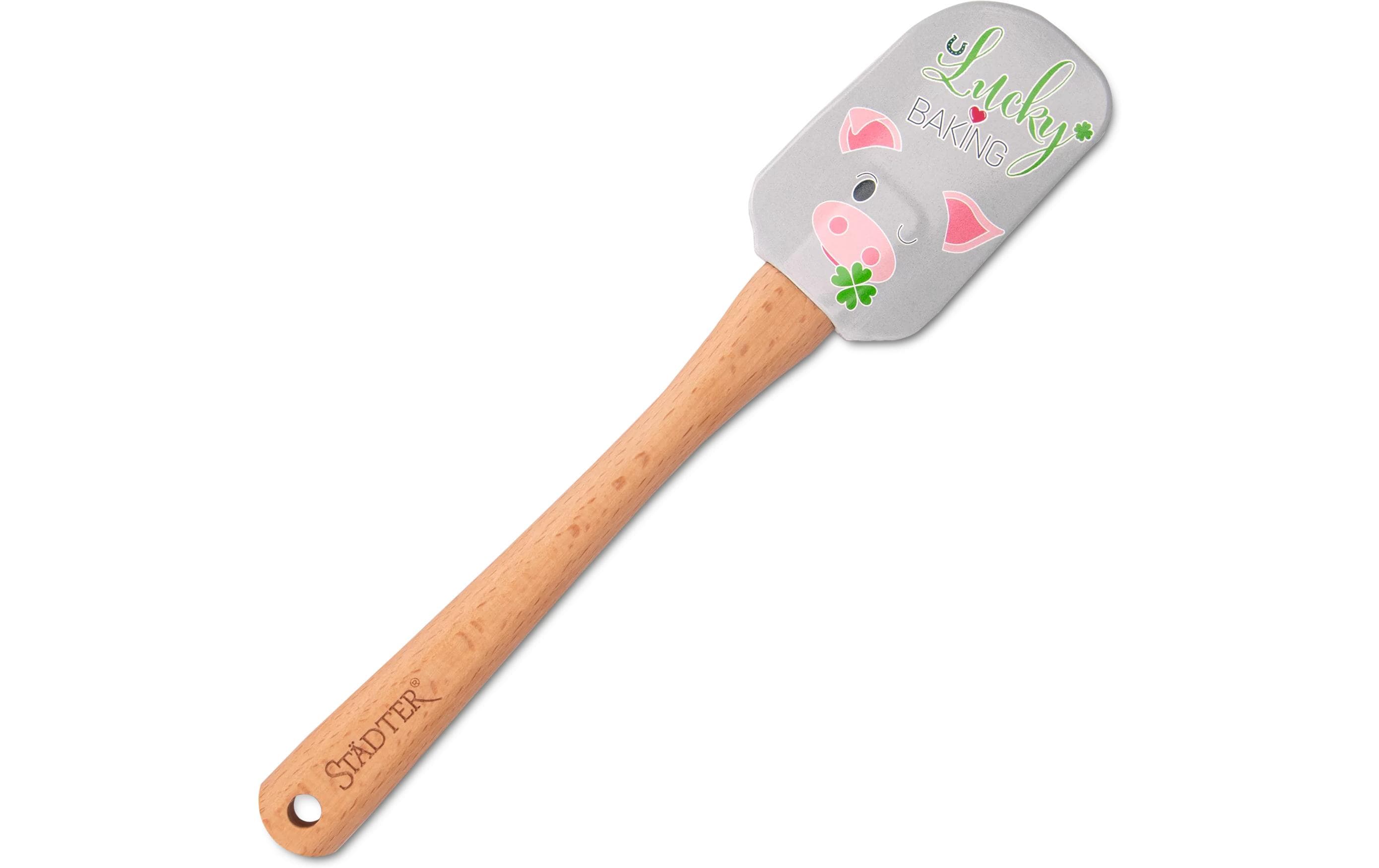 STÄDTER Teigschaber Lucky Baking 25 cm, Holz/Silikon