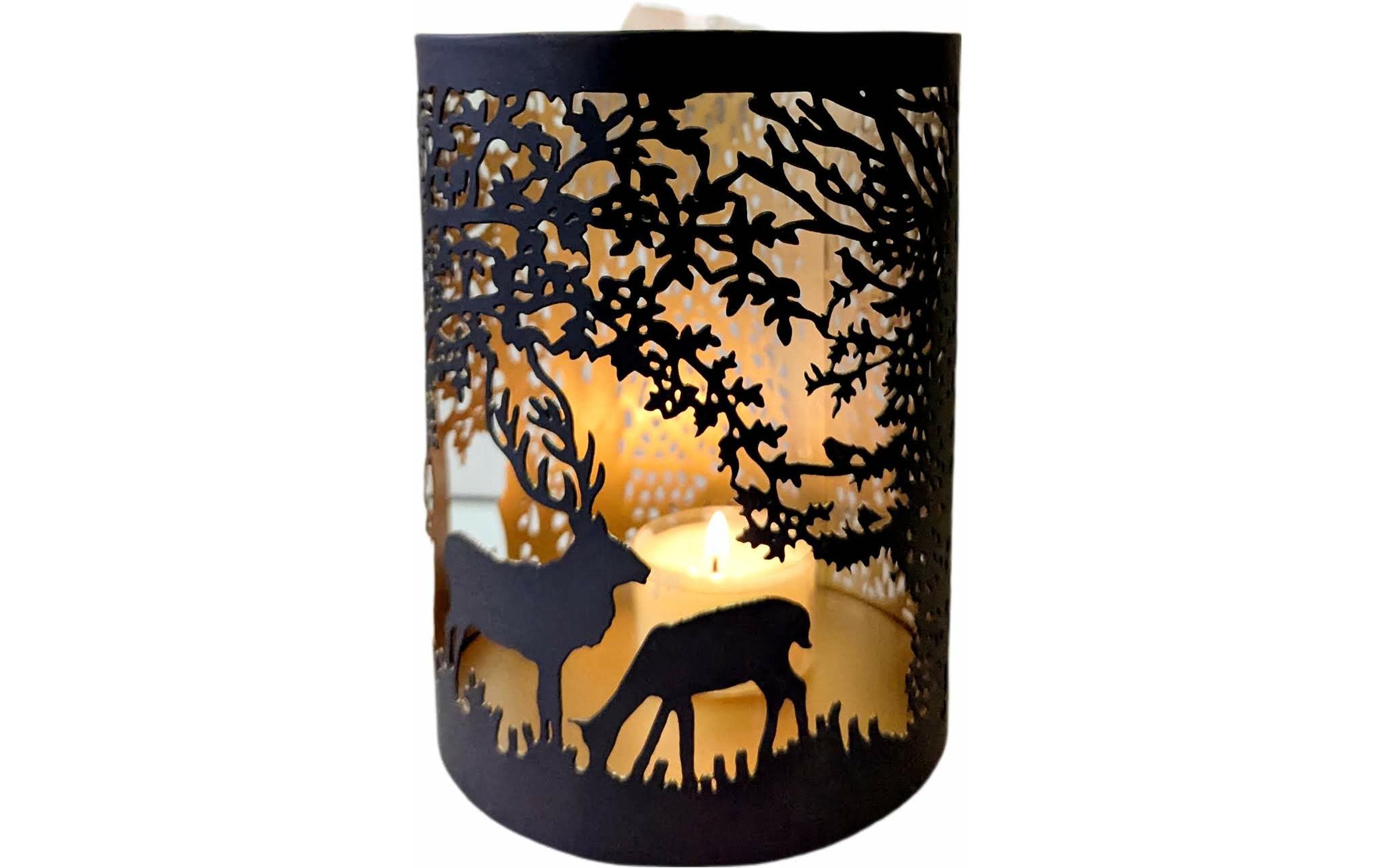Chalet Windlicht 10x10x15cm schwarz