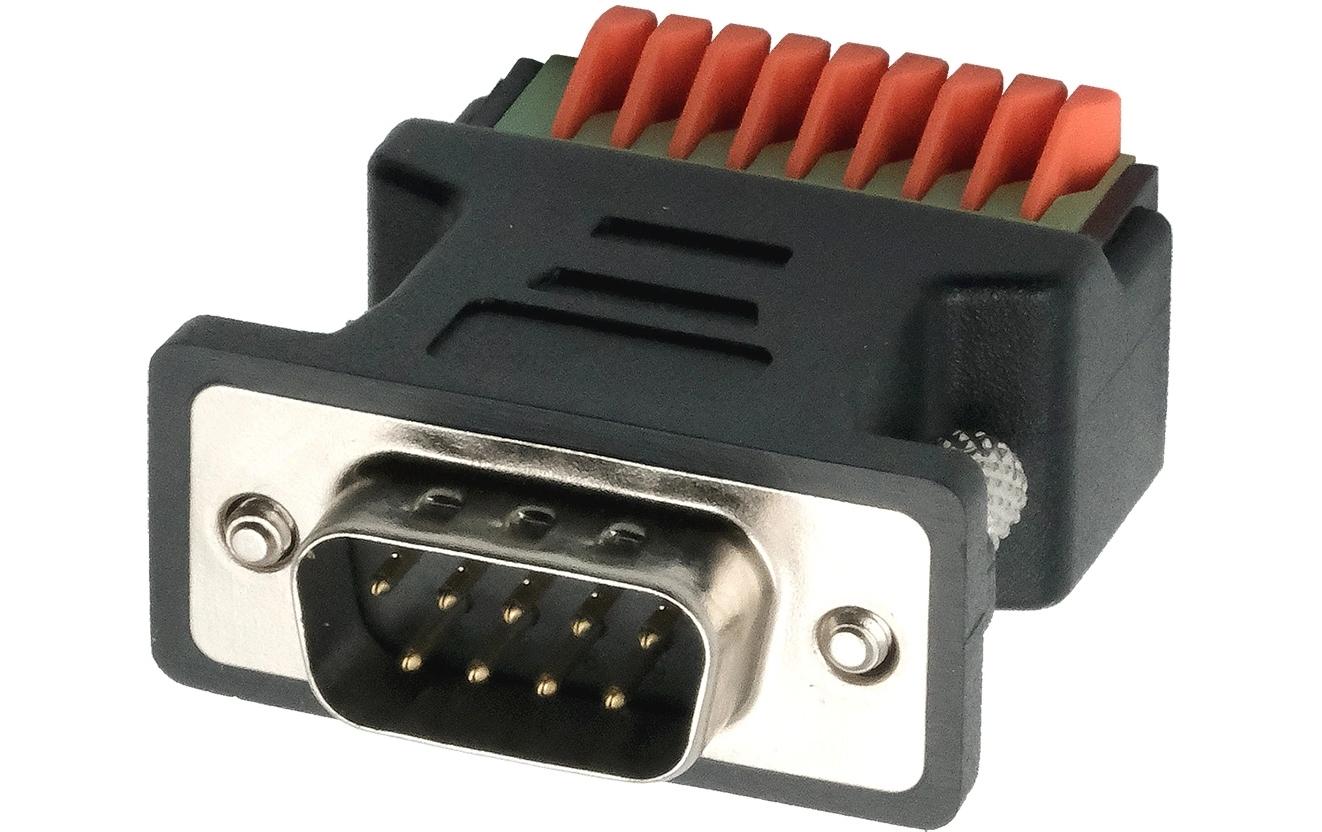 EXSYS EX-49110, DB9 zu Terminal Block, 9Pin Adapter 9-pin Stecker/9-pin Terminal Block