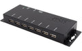 EXSYS EX-1177-2, 7x USB2.0, Metall HUB Wand, Tisch, verschraubbar