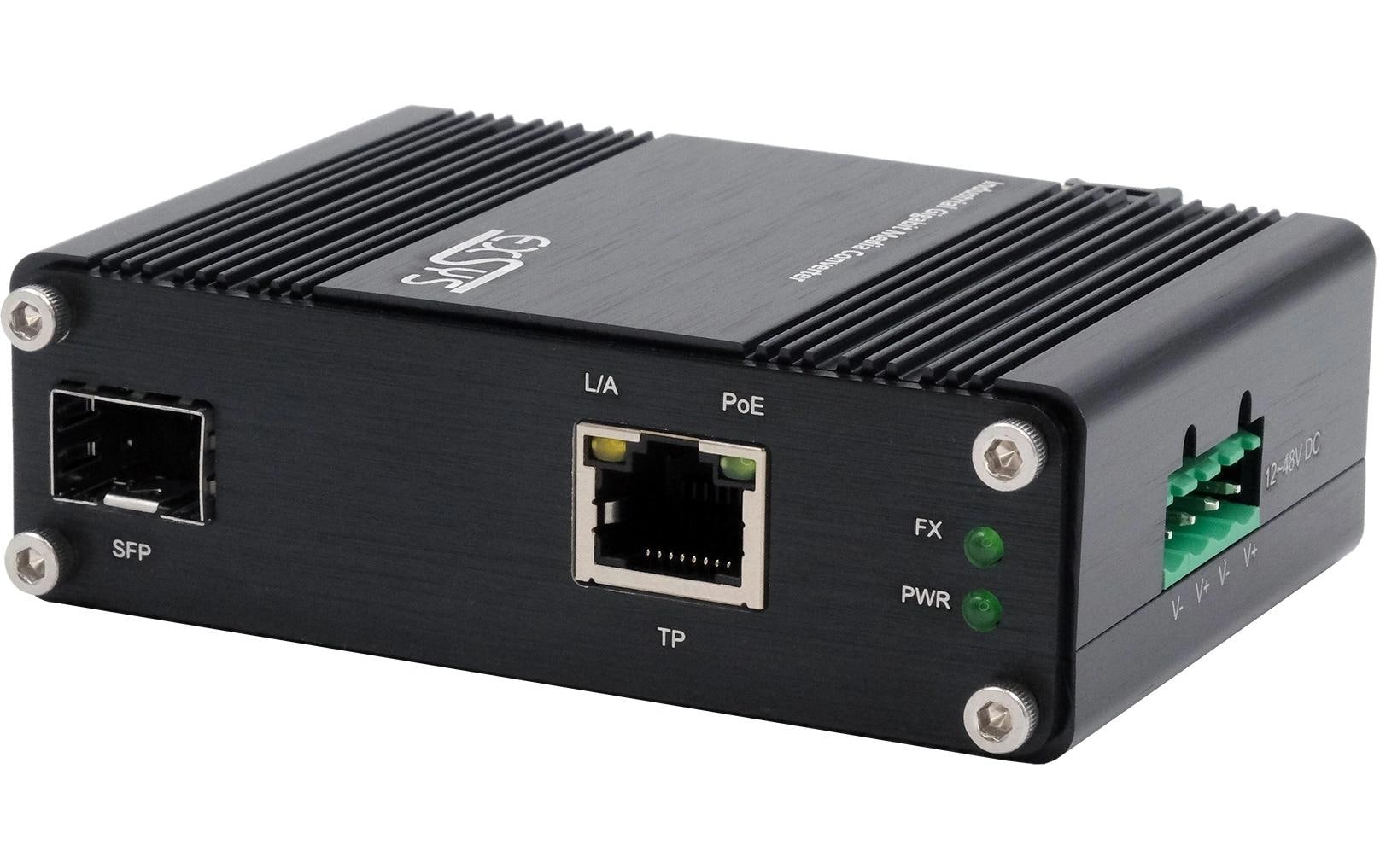 EXSYS EX-60340, Medien konverter 60W, SFP, PoE+, -40°C bis +75°C
