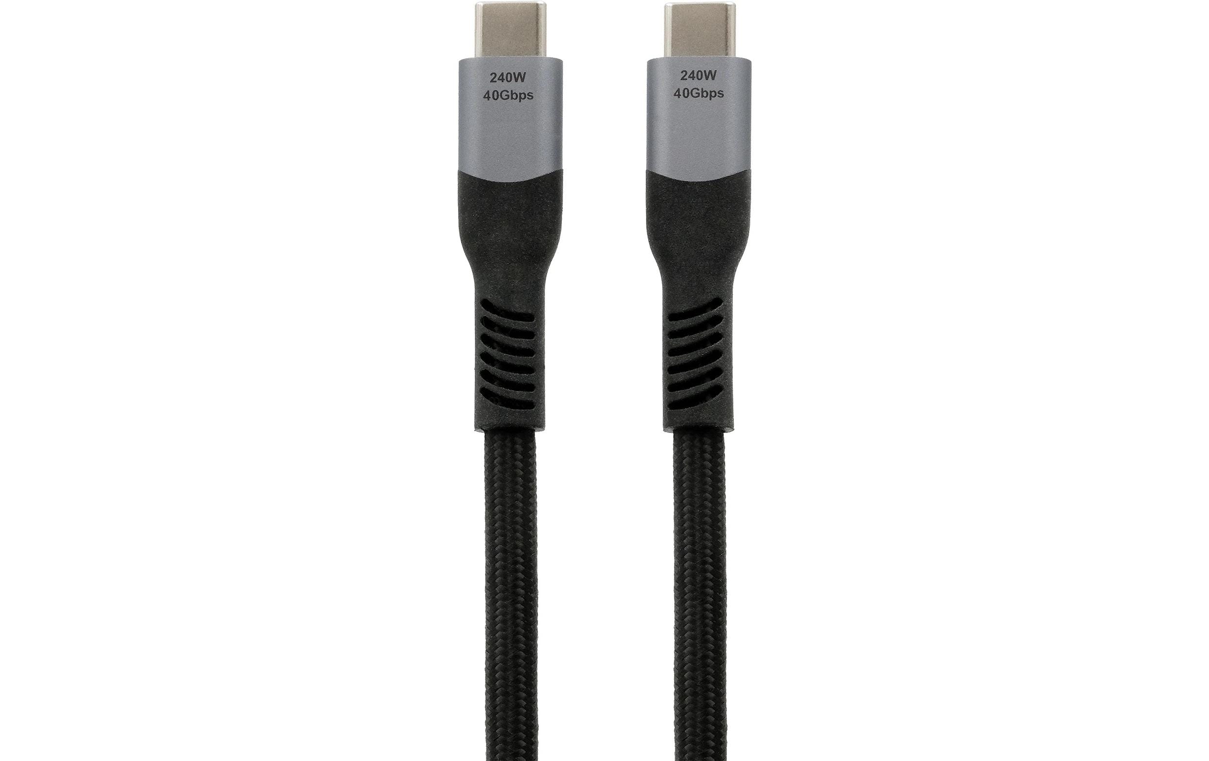 EXSYS EX-K1598-2.0, USB4 C-C, 2m, 240W 40 Gbit, USB-C Stecker USB-C Stecker