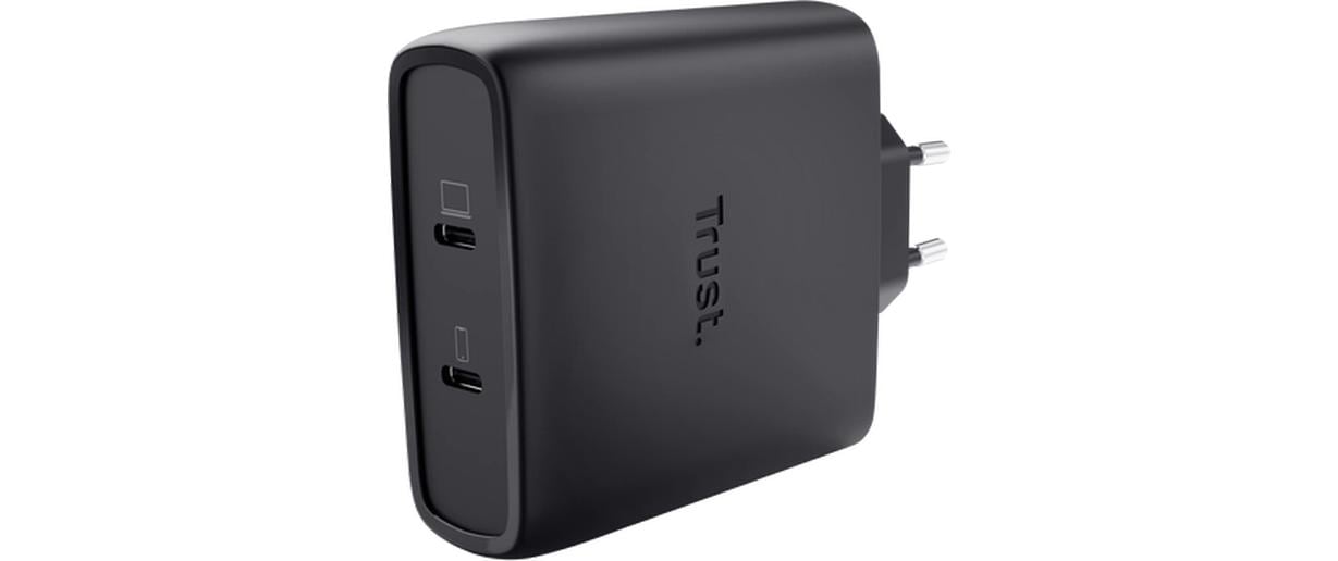 Trust Maxo USB-C 100W GaN 2 Port Wall Charg schwarz