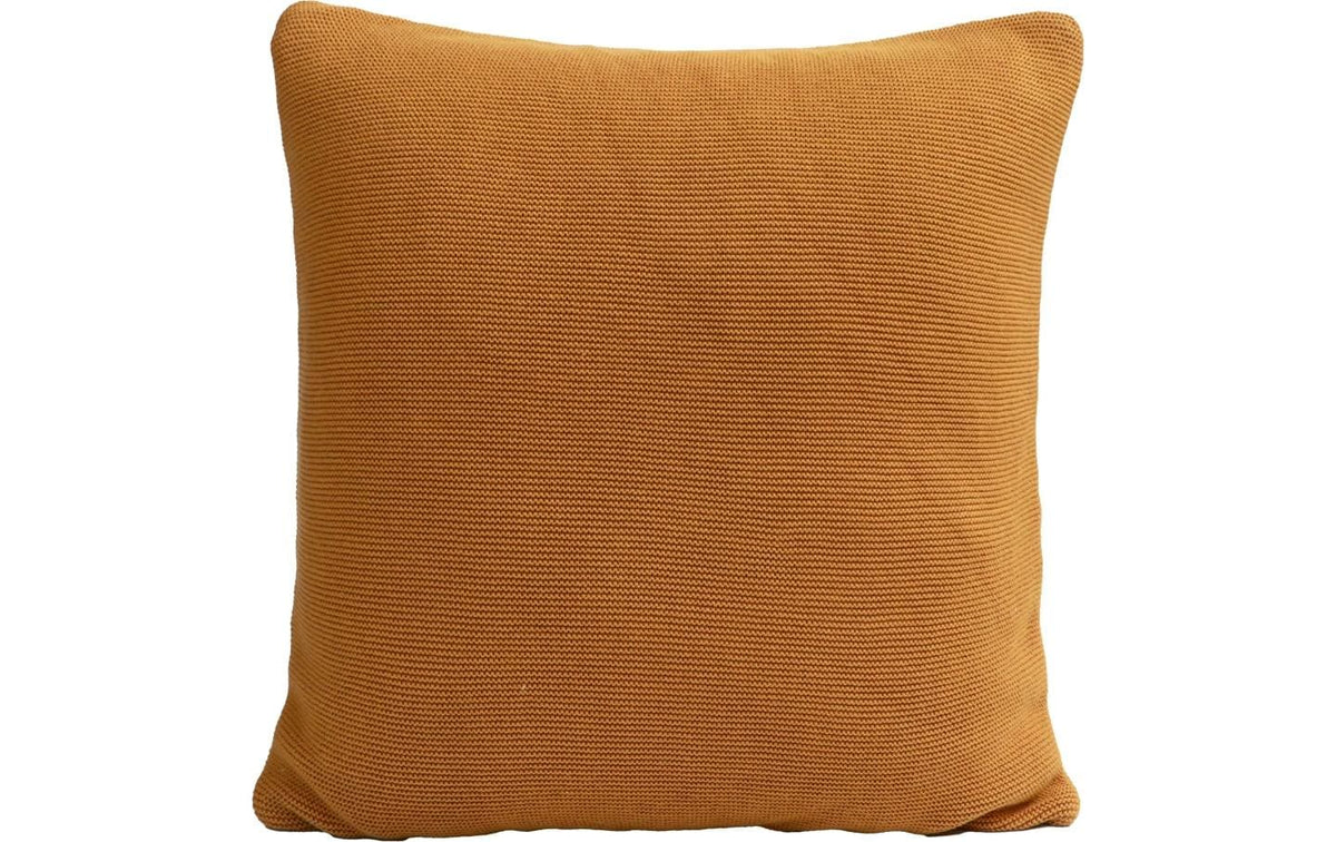 ChicMic Knitted Cotton Pillow Mustard Kissen m. Überzug, gelb, 50x50cm