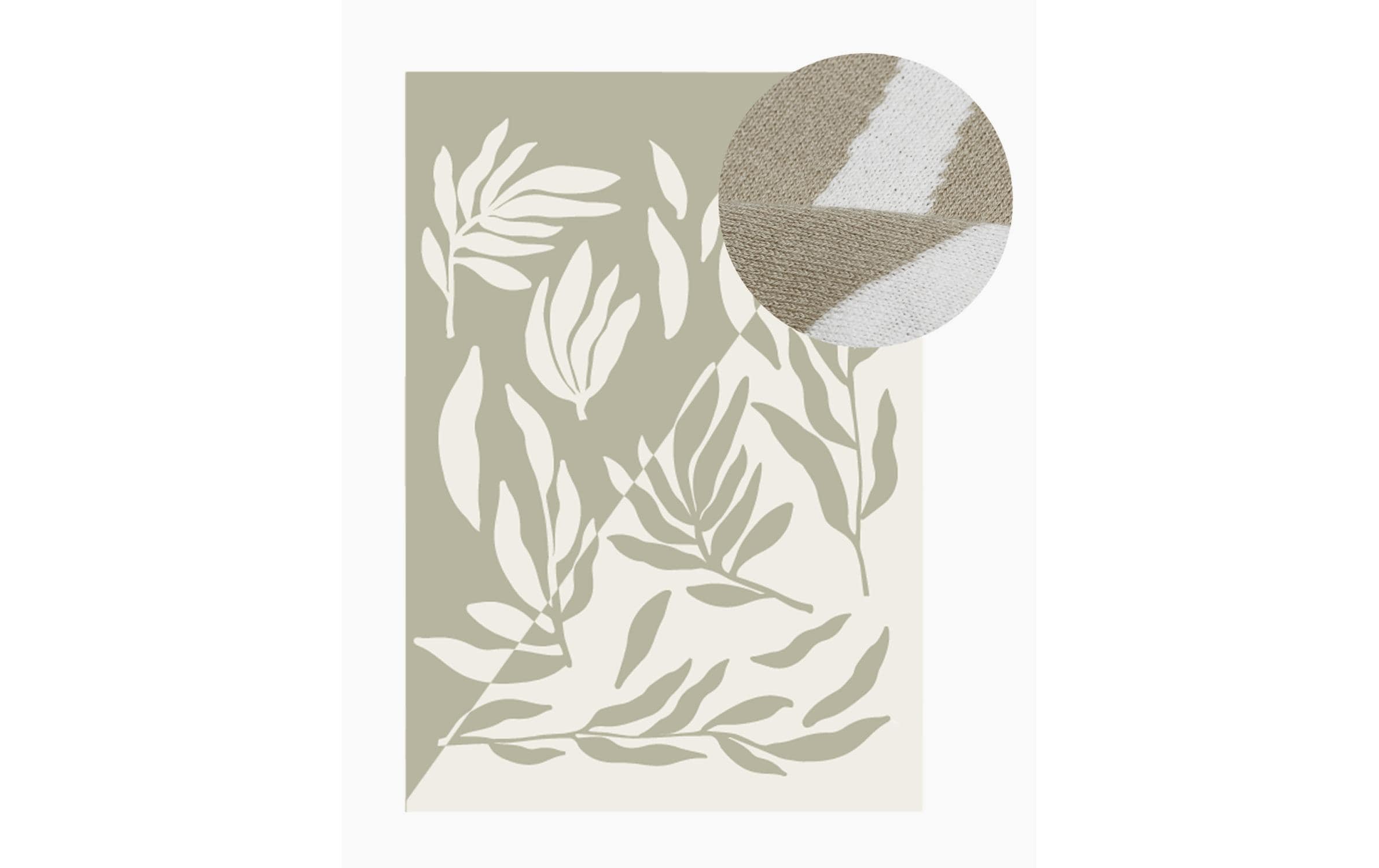 ChicMic Knitted Cotton Blanket 140x200cm Desert leaf, Baumwoll Strickdecke