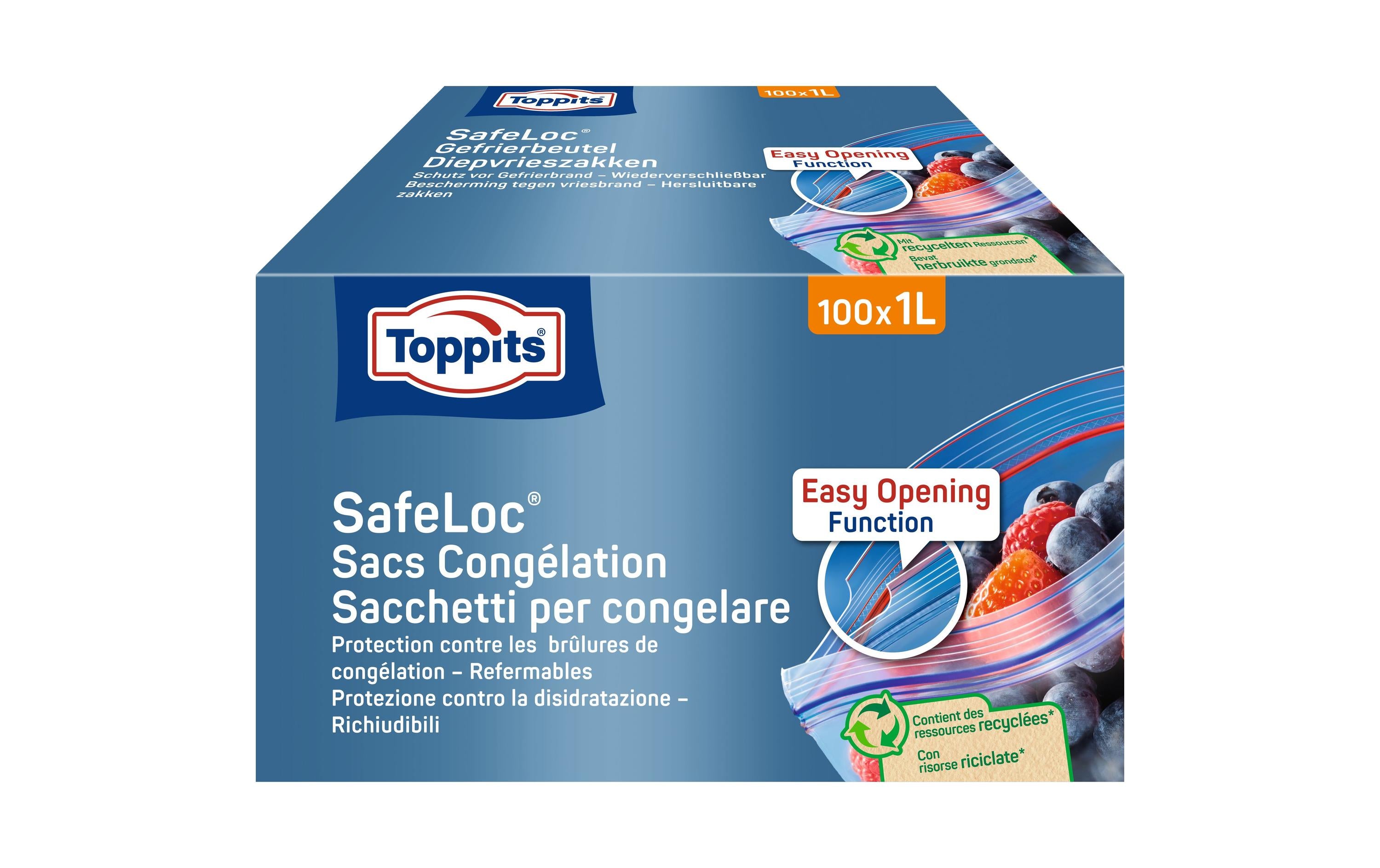 Toppits Gefrierbeutel 1 Liter Multipack 100 Stk
