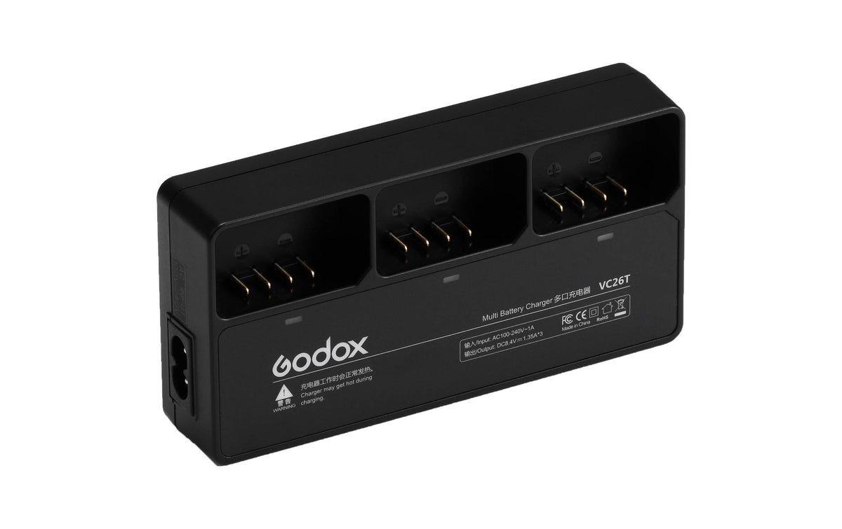 Godox VC26T Multi-Akku-Ladegerät zu VB26 zu V1 und AD100 Pro