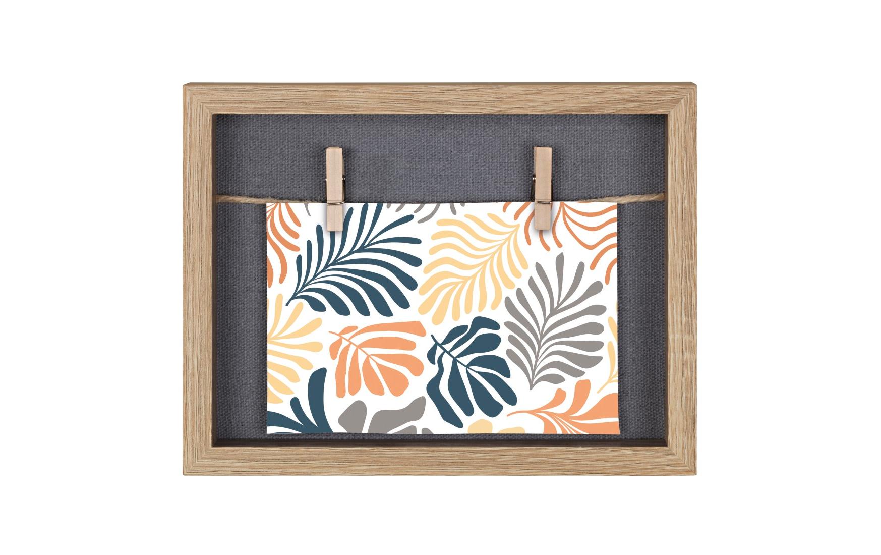 Hama Bilderrahmen Muro 16.5x21.5 cm, Eiche mit Schnur & Klammern, Holz