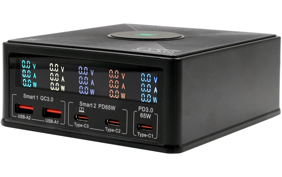 EXSYS EX-1106, Multiport Ladestation 160W Laden von bis zu 6 Geräten gleichzeitig