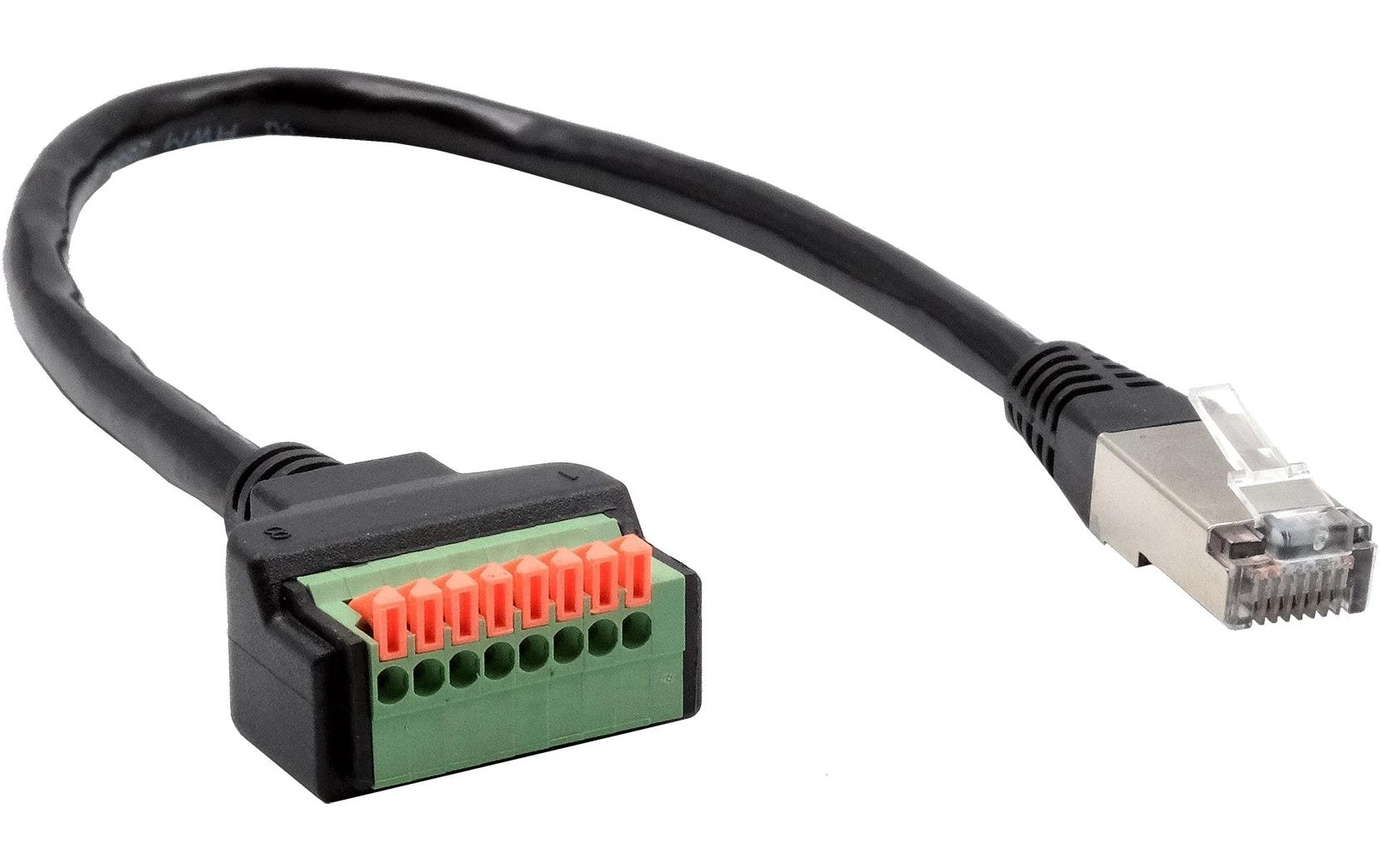 EXSYS EX-49121, Adapter RJ45, Cat.6 RJ45 Stecker zu 8-pin Terminal Block, 30 cm
