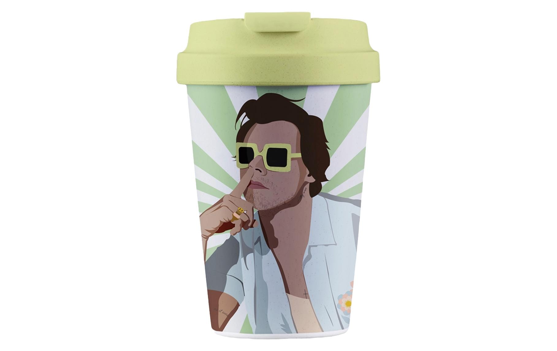 bioloco Kaffeebecher Easy Cup-Golden 350ml, wiederverschliessbarer Deckel