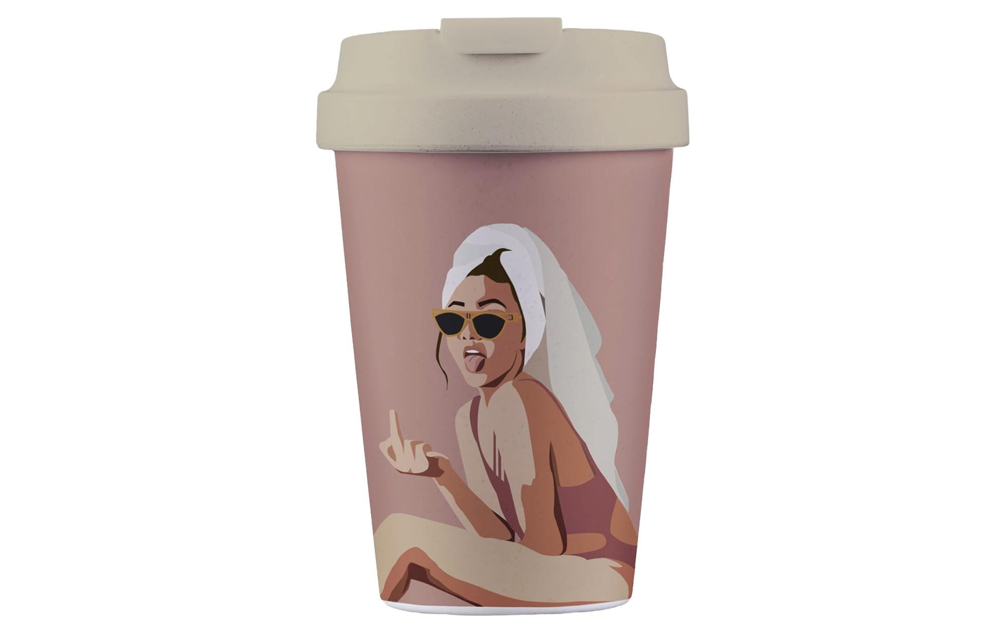 bioloco Kaffeebecher Easy Cup-Kylie 350ml, wiederverschliessbarer Deckel