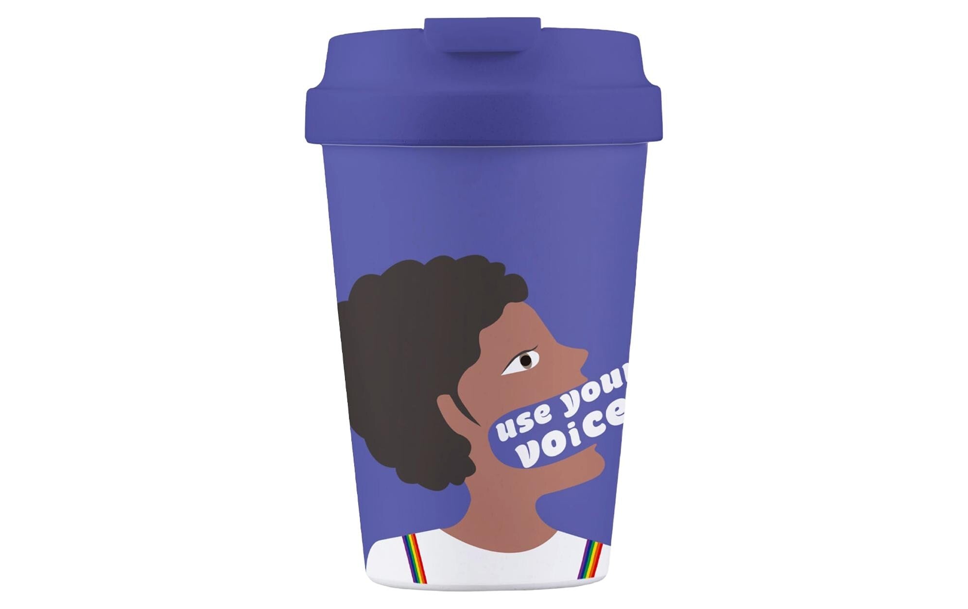 bioloco Kaffeebe. Easy Cup-Use your voice 350ml, wiederverschliessbarer Deckel