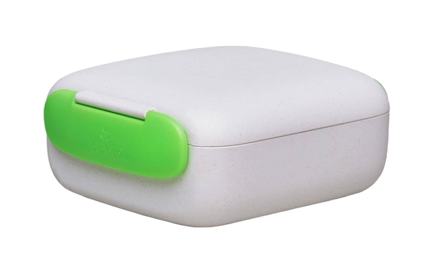 bioloco Lunchbox mini sq.-Bodacious green 13 x14,5 x 6 cm, weiss/grün