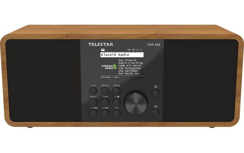 Telestar WLAN-Digitalradio TOP 250 Braun/Holz, Internet, BT 5.3, USB-Rec, App