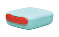 bioloco Lunchbox square-Real talk 16x17.5x6cm hellblau/rot